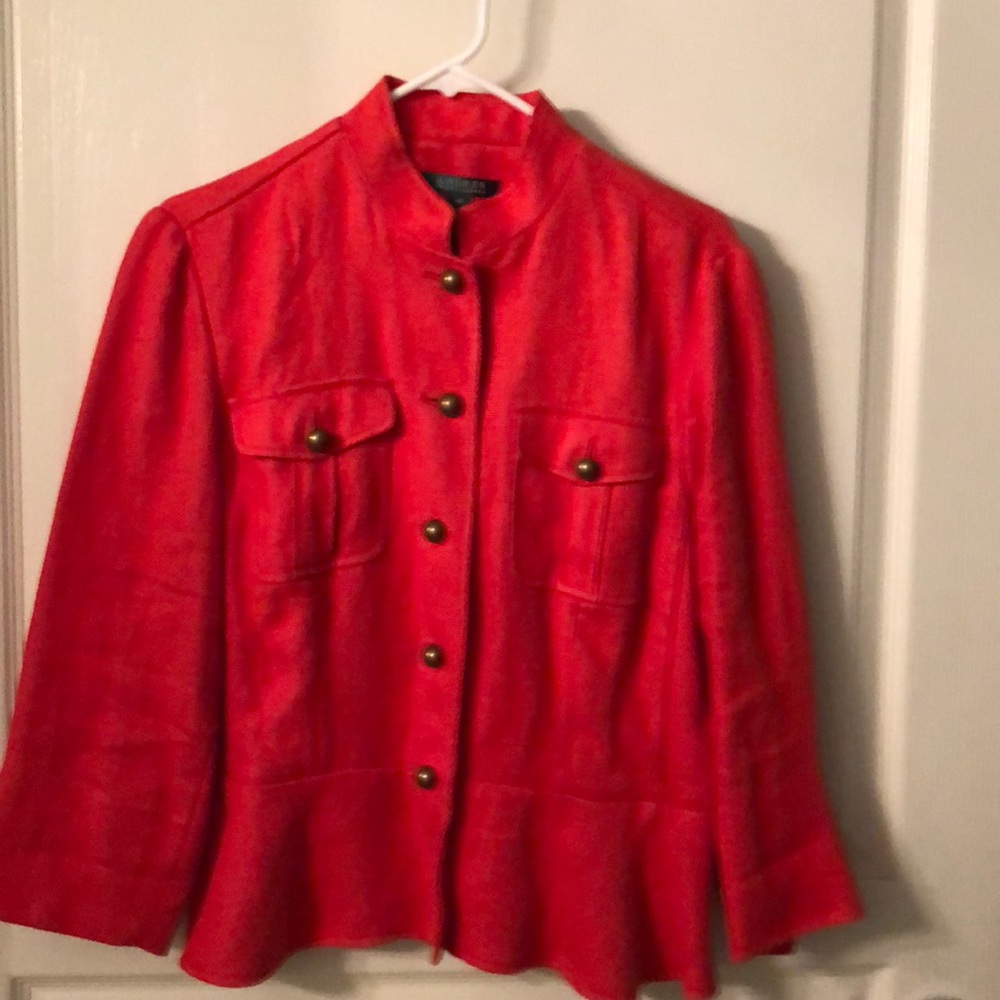 Orange cropped jacket